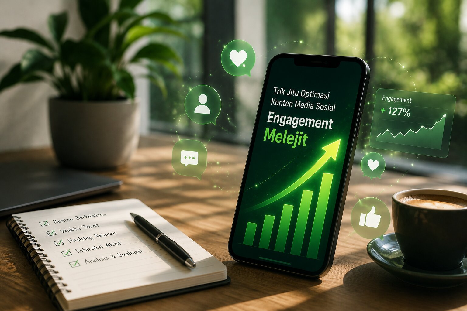 Strategi Optimalisasi Konten Interaktif Media Sosial untuk Meningkatkan Engagement, Partisipasi Audiens, dan Pertumbuhan Organik Berbasis Keterlibatan Aktif